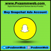 Buy Snapchat Ads Account – PvaSmmWeb: 100% Safe & Full Verified Account